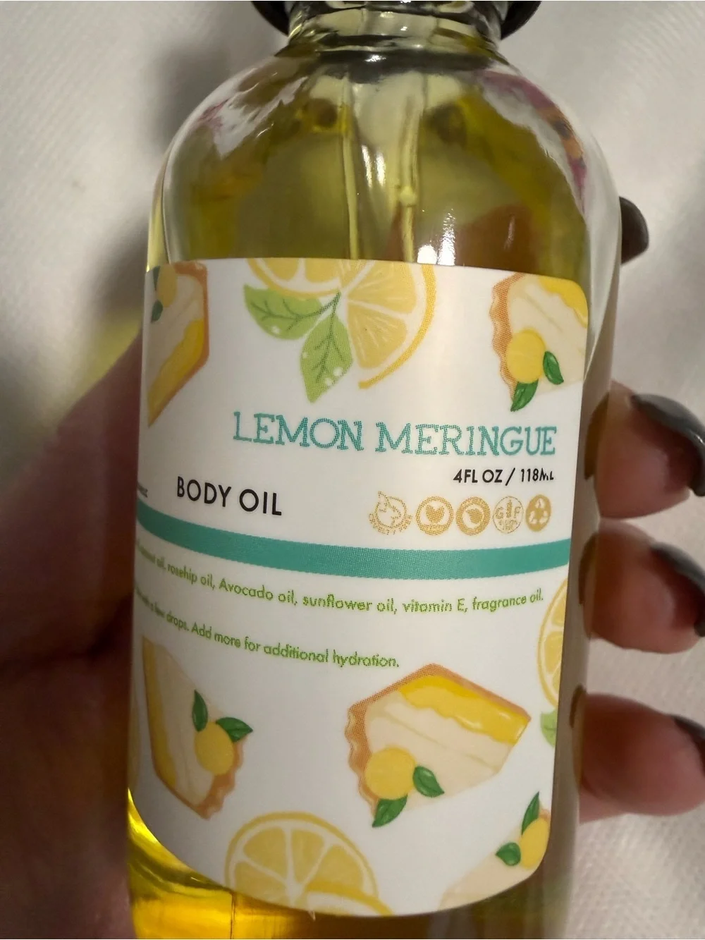 Dillpicky/Aminnah Collab Lemon Meringue Body Oil - Refreshing Citrus Skin Oil!